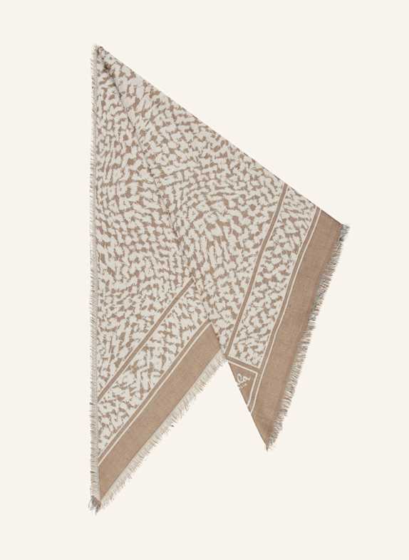 Lala Berlin ANNYE triangular scarf BEIGE/ ECRU