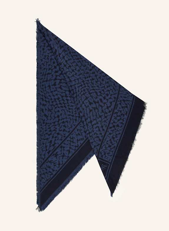 Lala Berlin ANNYE triangular scarf DARK BLUE/ BLUE
