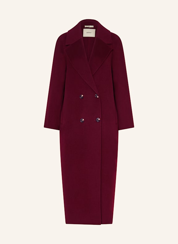 ANFINY Wollmantel CAROLINE DUNKELROT