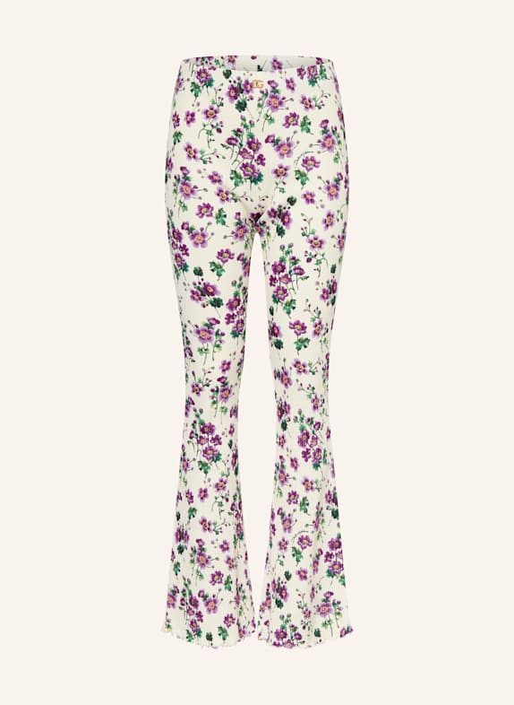 DOLCE & GABBANA Jerseyhose ECRU / LILA / GRÜN
