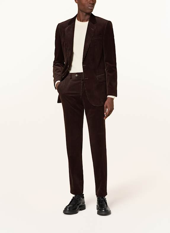 BOSS Anzughose SUIT Extra Slim Fit aus Cord 244 OPEN BROWN