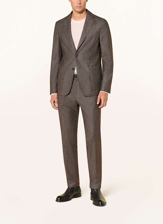 BOSS Marynarka garniturowa HANRY slim fit 202 DARK BROWN