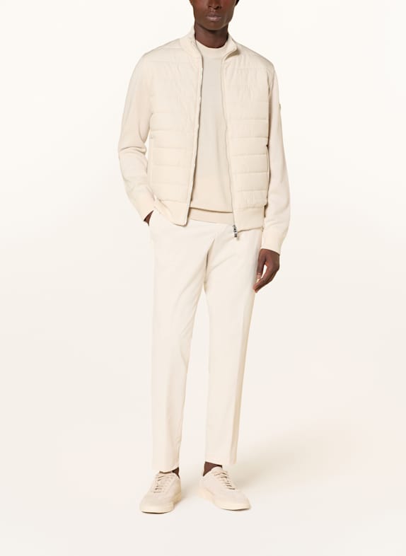 BOSS Kurtka pikowana H-HERNESTO z mieszanki materiałów KREMOWY / ECRU