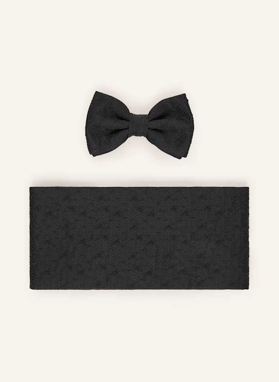 BOSS Set: Bow tie and cummerbund with gift box BLACK