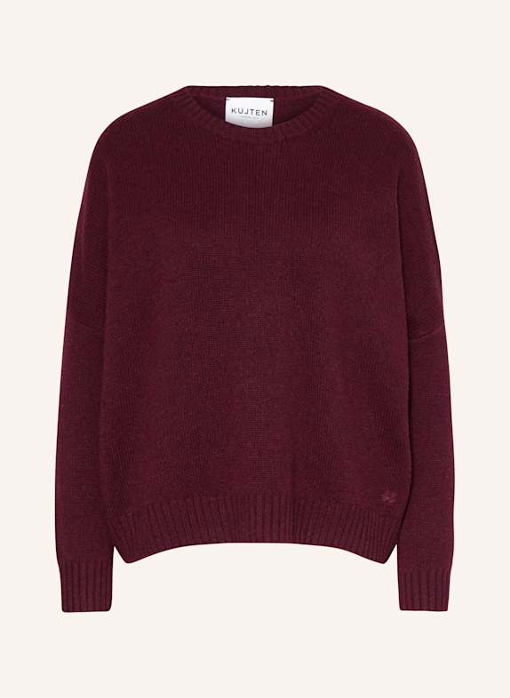 KUJTEN Oversized-Pullover ROMELIE aus Cashmere DUNKELROT