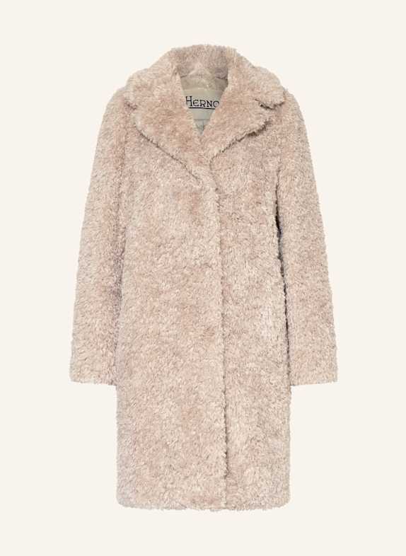 HERNO Teddyfell-Jacke BEIGE