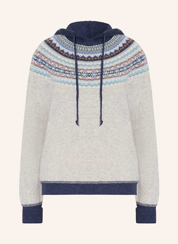 ERIBÉ Strick-Hoodie ALPINE DUNKELGRAU/ BLAU/ LILA