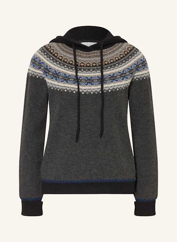 ERIBÉ Strick-Hoodie ALPINE DUNKELGRAU