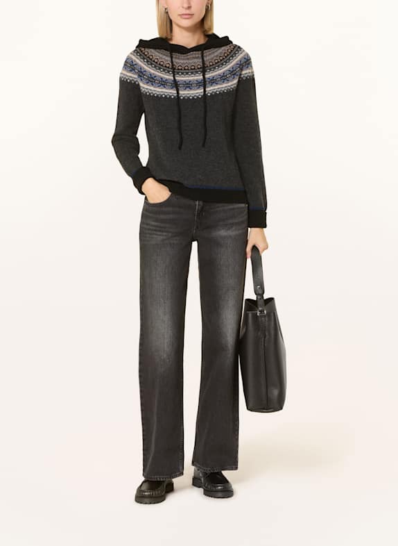 ERIBÉ Strick-Hoodie ALPINE DUNKELGRAU