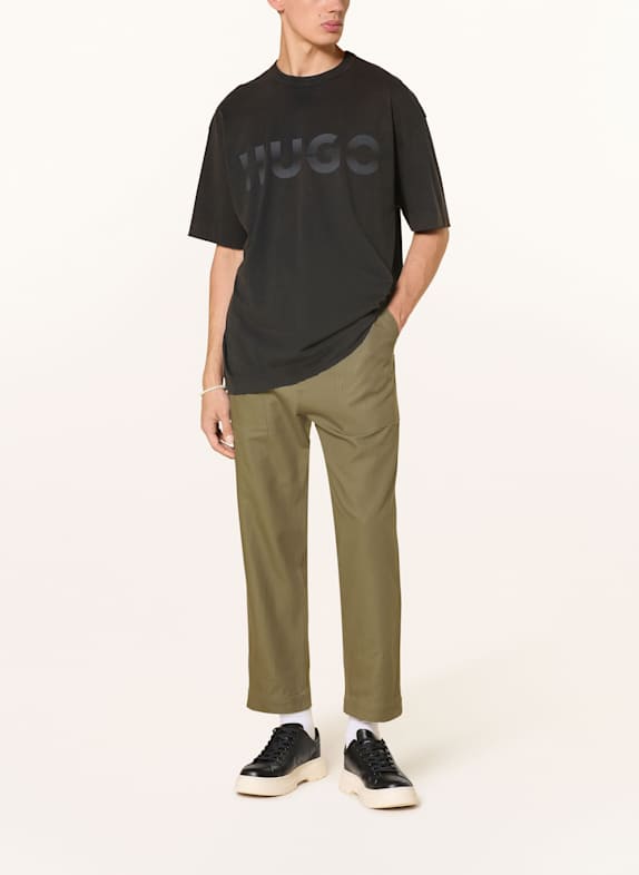 HUGO T-shirt NENZYE MØRKEGRÅ / GRÅ