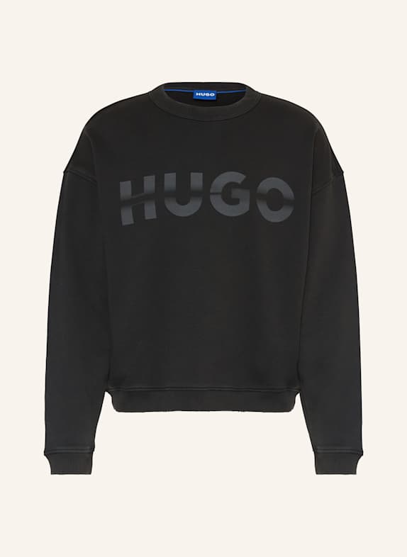 HUGO BLUE Sweatshirt NENZYEW SCHWARZ/ GRAU