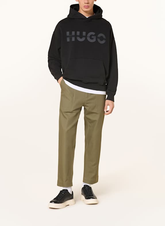 HUGO Hoodie NENZYOD ZWART / GRIJS