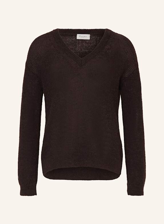 MAERZ MUENCHEN Pullover mit Alpaka DUNKELBRAUN