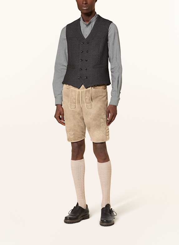 Gottseidank Traditionele vest EGEON DONKERGRIJS / MARRON FONCÉ