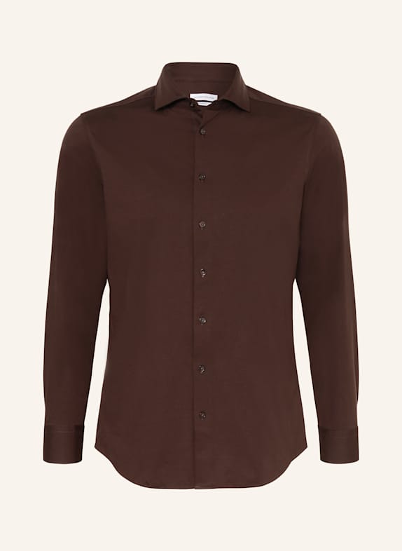 seidensticker Hemd Shaped Fit DUNKELBRAUN