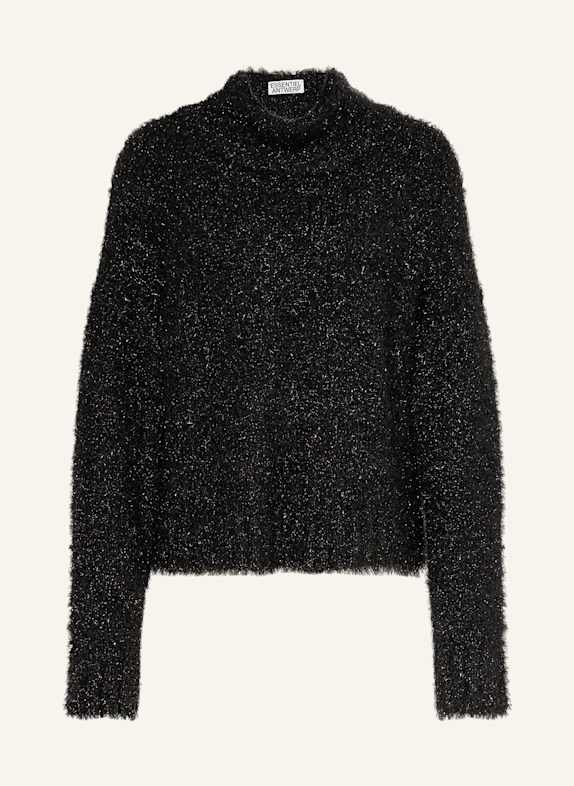 ESSENTIEL ANTWERP Pullover ISTRANA mit Glitzergarn und Schluppe SCHWARZ