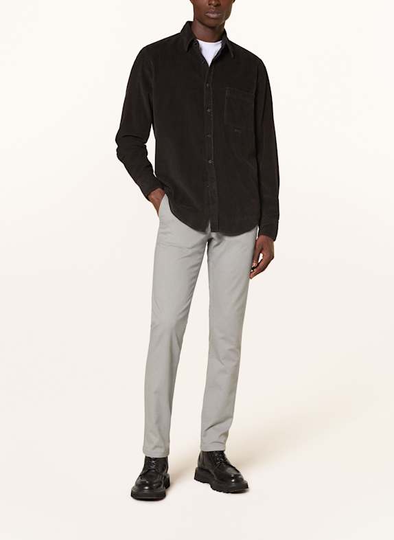 BOSS Chinosy slim fit SZARONIEBIESKI