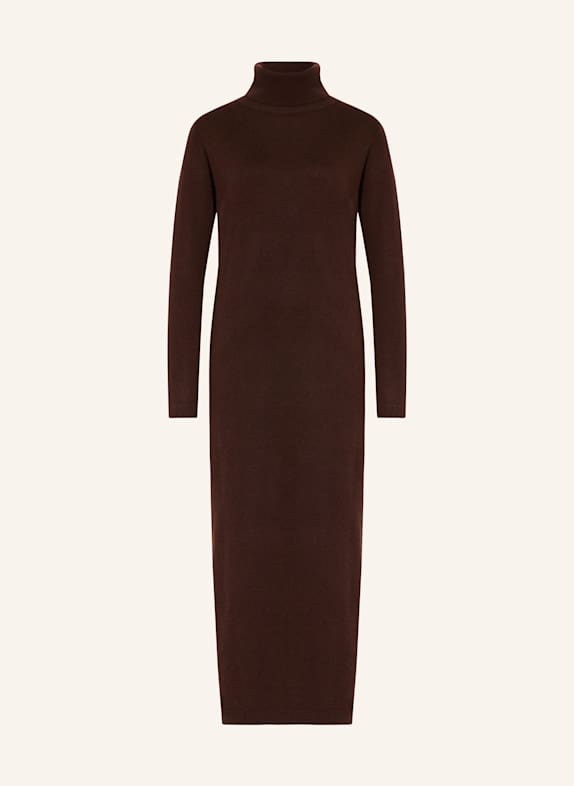 ALLUDE Strickkleid mit Cashmere DUNKELBLAU / DUNKELBRAUN