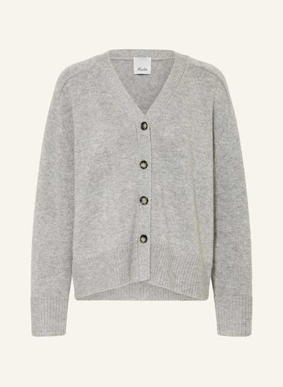 ALLUDE Strickjacke mit Cashmere HELLGRAU