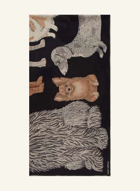 INOUI EDITIONS Scarf BLACK / BROWN / GRAY