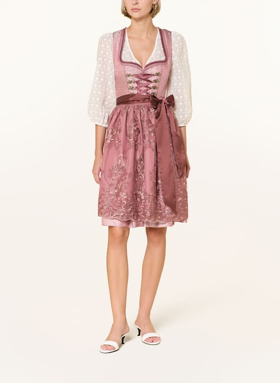 KRÜGER SIGNE dirndl blouse made of lace with 3/4 sleeves ECRU