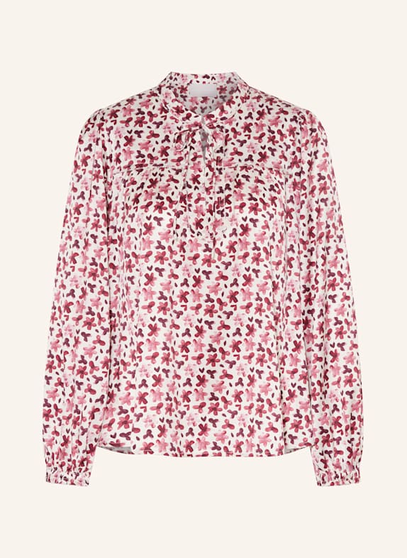 HEMISPHERE Bluse aus Seide DUNKELROT/ ECRU