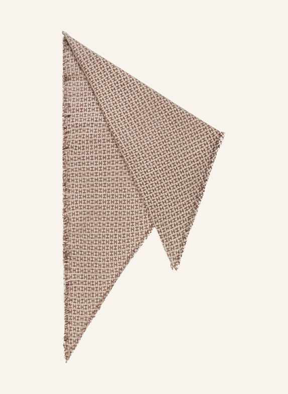 HEMISPHERE Dreieckstuch aus Cashmere BRAUN/ BEIGE
