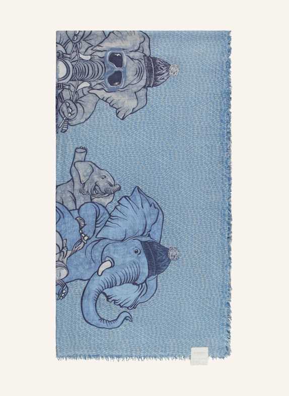 HEMISPHERE Tuch mit Cashmere BLAU/ DUNKELBLAU/ BLAUGRAU