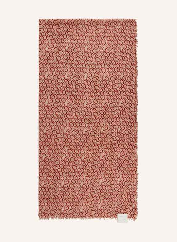 HEMISPHERE Tuch DUNKELROT/ BEIGE/ ROSÉ