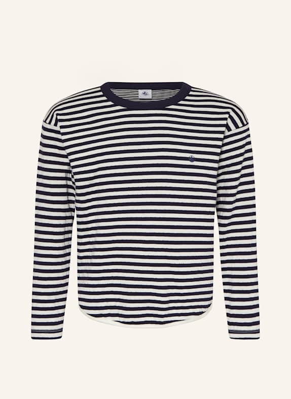 PETIT BATEAU Longsleeve DUNKELBLAU / WEISS
