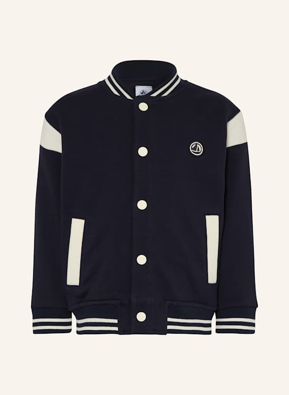 PETIT BATEAU Blouson TMAVĚ MODRÁ / KRÉMOVÁ / BÍLÁ