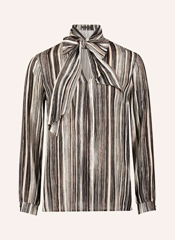 Betty Barclay Blusenshirt mit abnehmbarer Schluppe und Glitzergarn SCHWARZ / GOLD / TAUPE