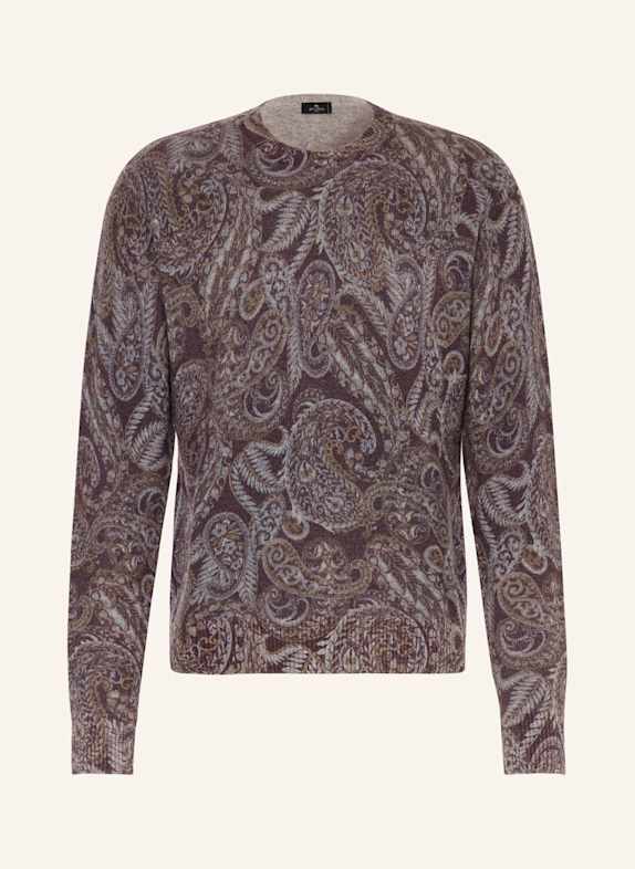 ETRO Pullover LILA/ BLAUGRAU/ HELLBRAUN