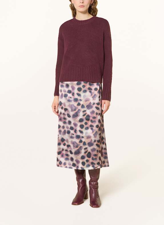 CARTOON Set: Pullover und Satinkleid FUCHSIA/ TAUPE/ LILA