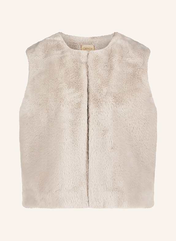 CARTOON Gilet en fourrure synthétique GRIS CLAIR