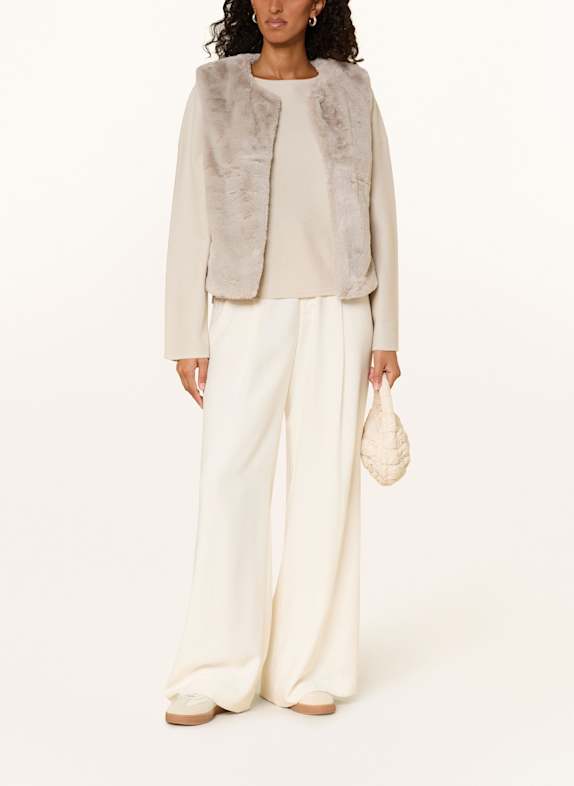 CARTOON Kunstfell-Weste HELLGRAU