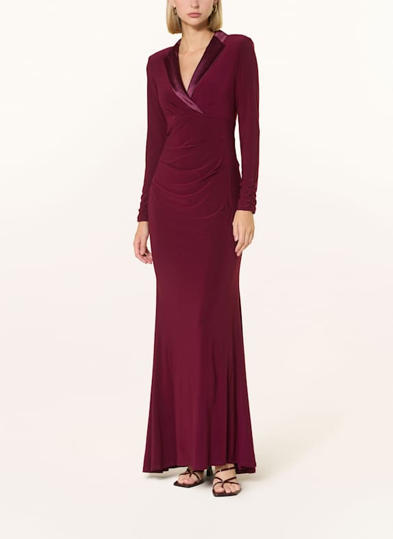 ADRIANNA PAPELL robe de soirée ROUGE FONCÉ