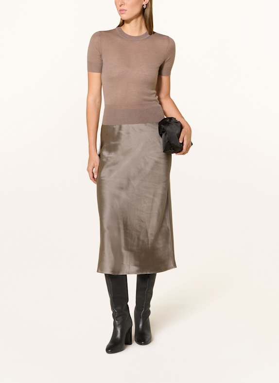 CARTOON jupe en satin MARRON