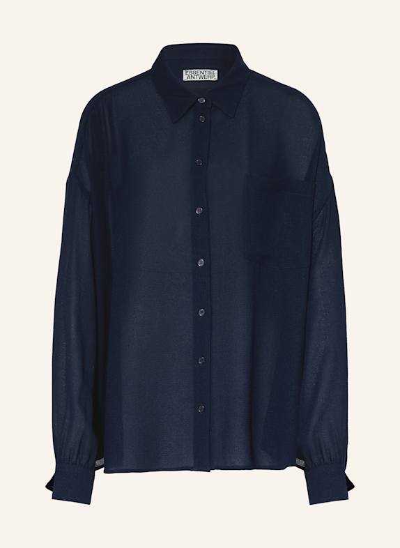 ESSENTIEL ANTWERP Oversized-Hemdbluse IFIRE mit Volants DUNKELBLAU