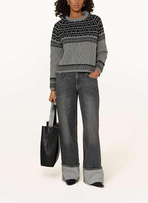 darling harbour Pullover GRAU / SCHWARZ