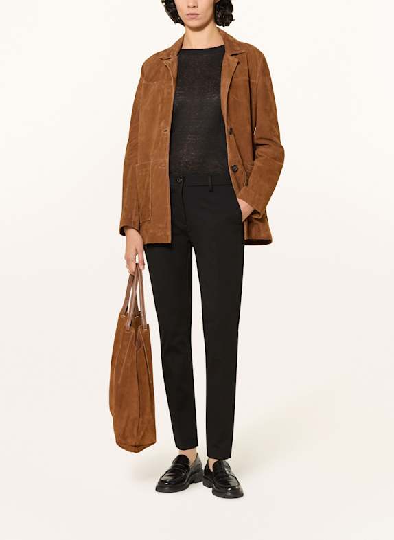 MASON
S Marlenehose NEW YORK aus Cord SCHWARZ