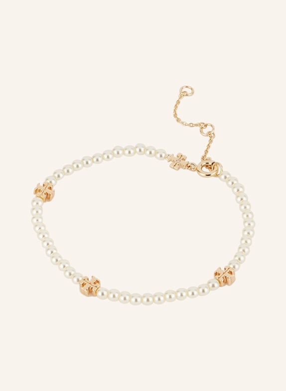 TORY BURCH Armband KIRA WEISS/ GOLD