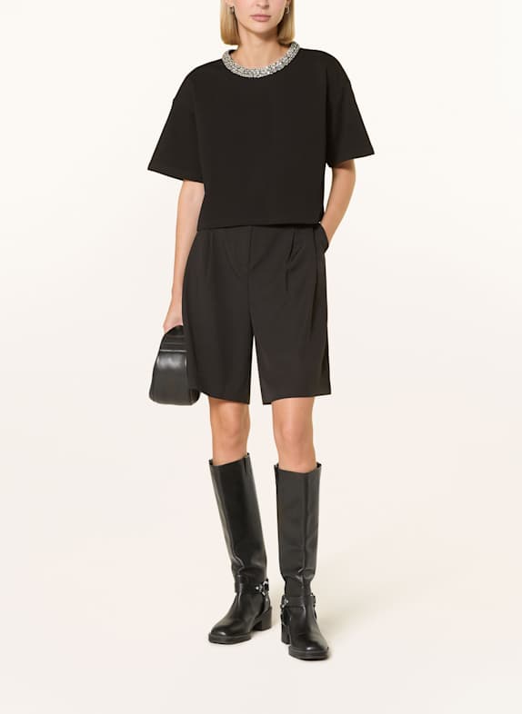 darling harbour T-Shirt mit Schmucksteinen BLACK