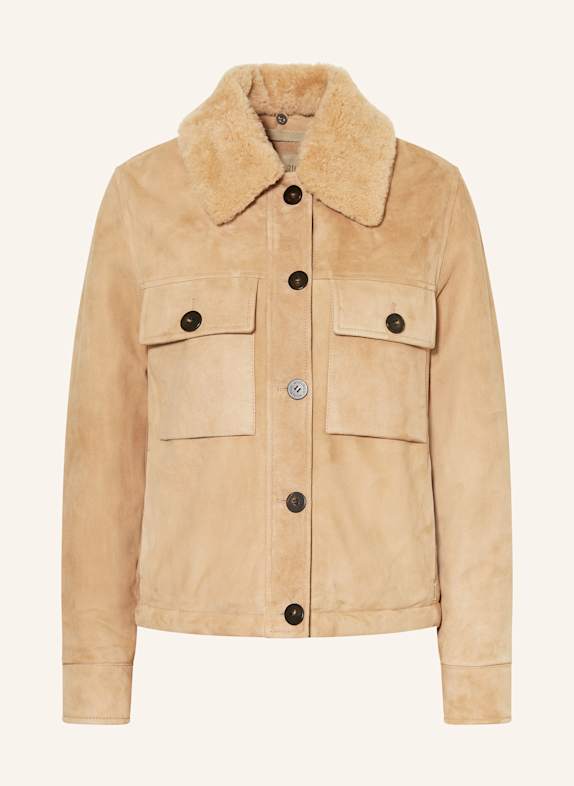 WOOLRICH Lederjacke AMBER CAMEL