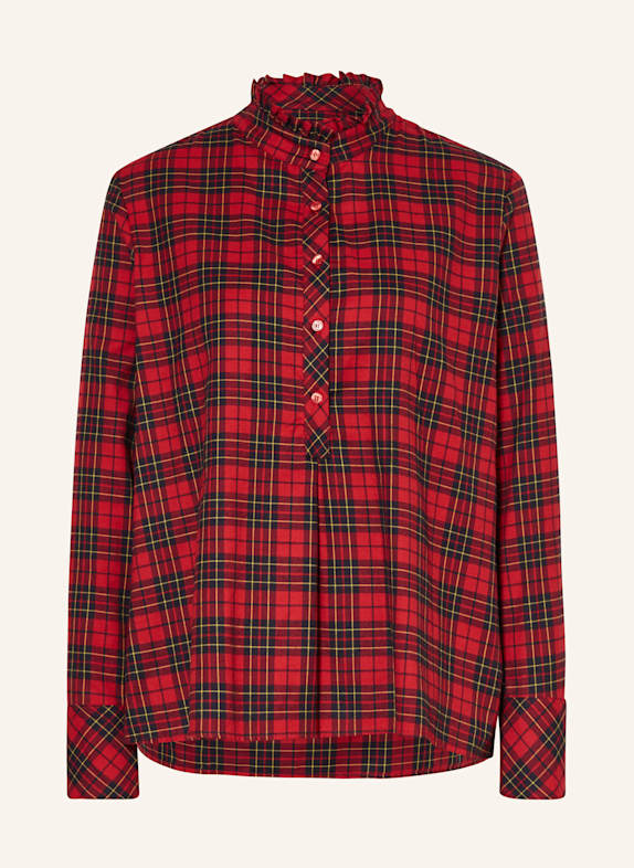 lilienfels Bluzka z falbankami CZERWONY / CZARNY / CIEMNOŻÓŁTY