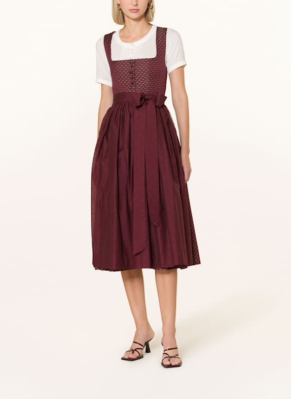 Grasegger Dirndl BRIANNA DONKERROOD / BEIGE / CRÈME