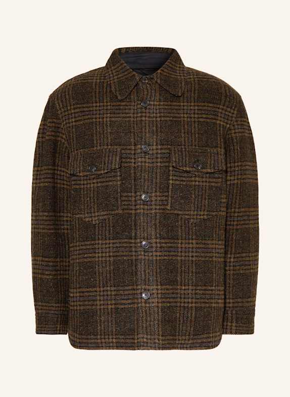 ISABEL MARANT Overshirt KERVEY BROWN/ BLACK/ DARK RED