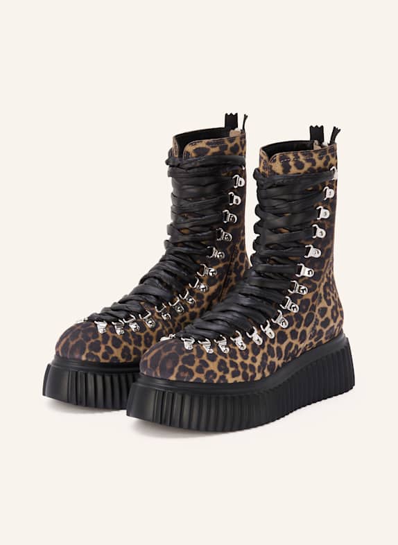 AGL Schnürboots DROMO SCHWARZ/ HELLBRAUN/ BRAUN
