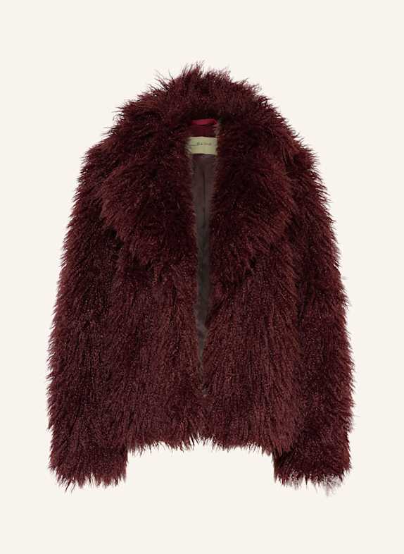 Smith & Soul Kunstfell-Jacke DUNKELROT