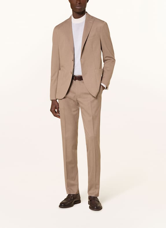 BOGLIOLI Spodnie garniturowe extra slim fit 0270 BEIGE